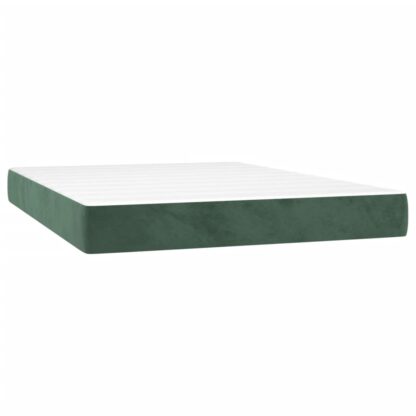 Boxspringbett mit Matratze Dunkelgrün 140x190 cm Samt - Image 5