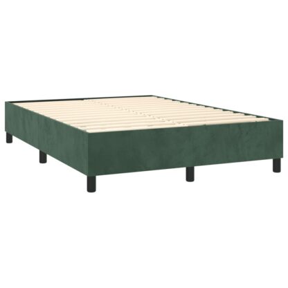 Boxspringbett mit Matratze Dunkelgrün 140x190 cm Samt - Image 4
