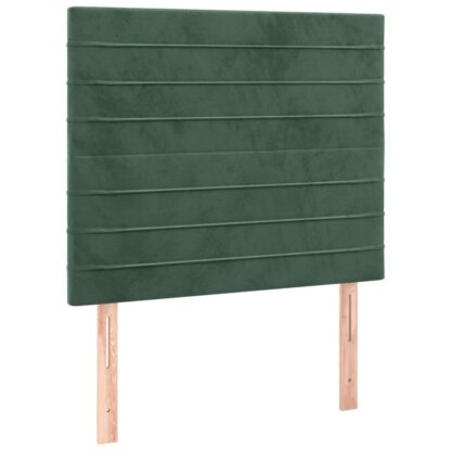 Boxspringbett mit Matratze Dunkelgrün 100x200 cm Samt - Image 6