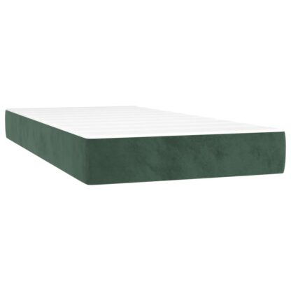Boxspringbett mit Matratze Dunkelgrün 100x200 cm Samt - Image 5