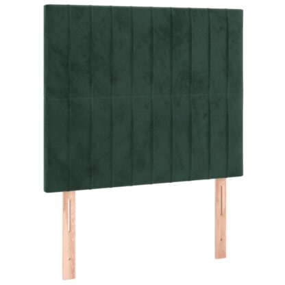 Boxspringbett mit Matratze Dunkelgrün 100x200 cm Samt - Image 6