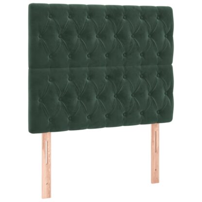 Boxspringbett mit Matratze Dunkelgrün 100x200 cm Samt - Image 6