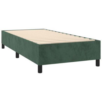Boxspringbett mit Matratze Dunkelgrün 100x200 cm Samt - Image 4