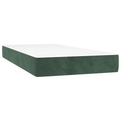 Boxspringbett mit Matratze Dunkelgrün 100x200 cm Samt - Image 5