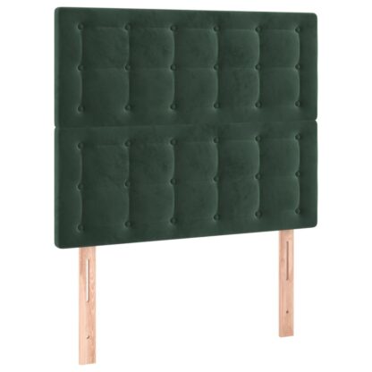 Boxspringbett mit Matratze Dunkelgrün 100x200 cm Samt - Image 6
