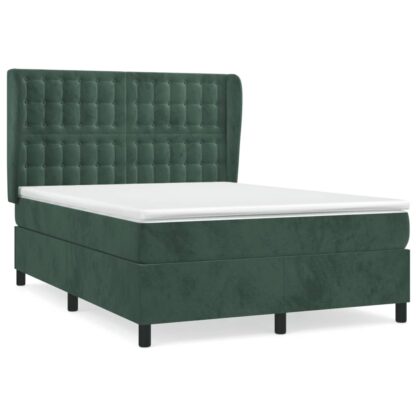 Boxspringbett mit Matratze Dunkelgrün 140x190 cm Samt - Image 2