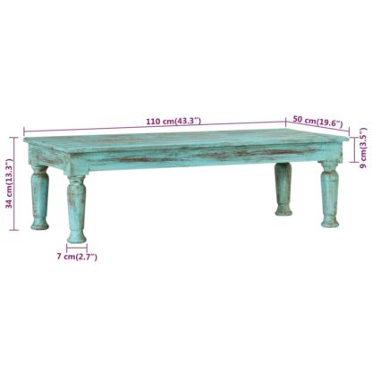 Couchtisch 110x50x34 cm Altholz Massiv - Image 7