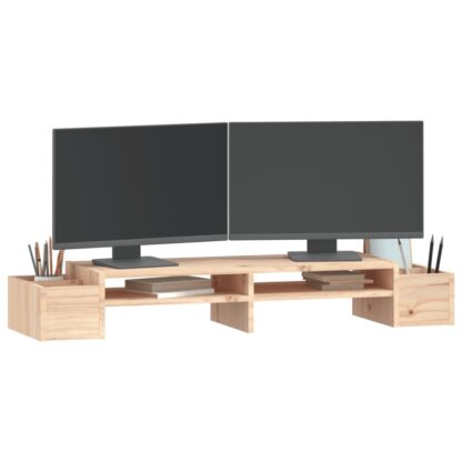 Monitorständer 100x27,5x15 cm Massivholz Kiefer - Image 4