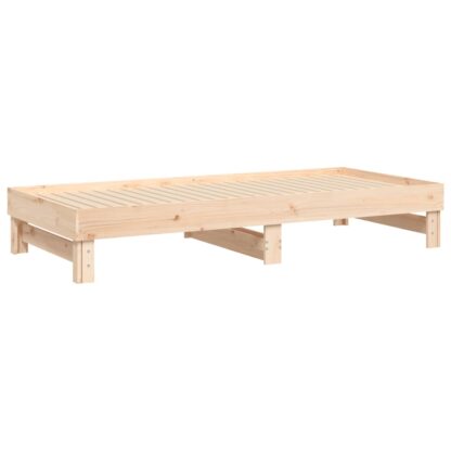 Tagesbett Ausziehbar 2x(90x200) cm Massivholz Kiefer - Image 8