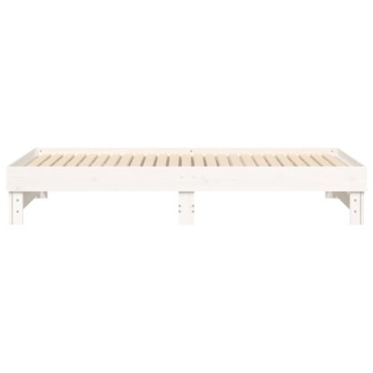 Tagesbett Ausziehbar Weiß 2x(90x200) cm Massivholz Kiefer - Image 10