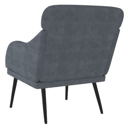 Sessel Dunkelgrau 63x76x80 cm Samt - Image 5