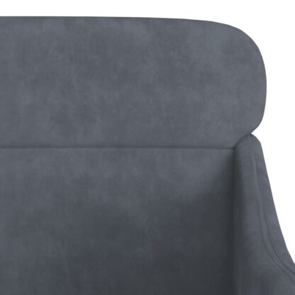 Sessel Dunkelgrau 63x76x80 cm Samt - Image 6