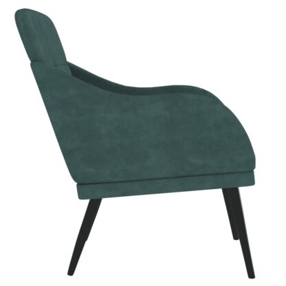 Sessel Dunkelgrün 63x76x80 cm Samt - Image 4