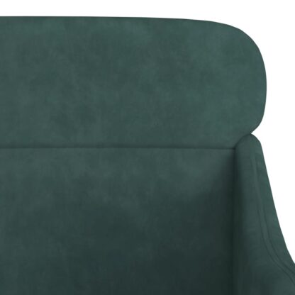 Sessel Dunkelgrün 63x76x80 cm Samt - Image 6