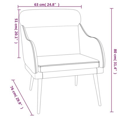 Sessel Dunkelgrün 63x76x80 cm Samt - Image 8