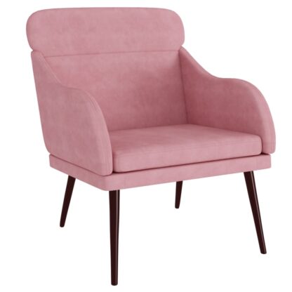 Sessel Rosa 63x76x80 cm Samt - Image 2