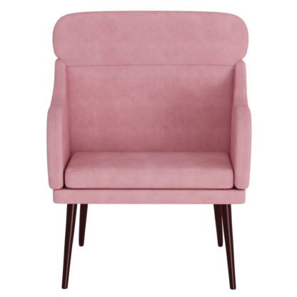 Sessel Rosa 63x76x80 cm Samt - Image 3