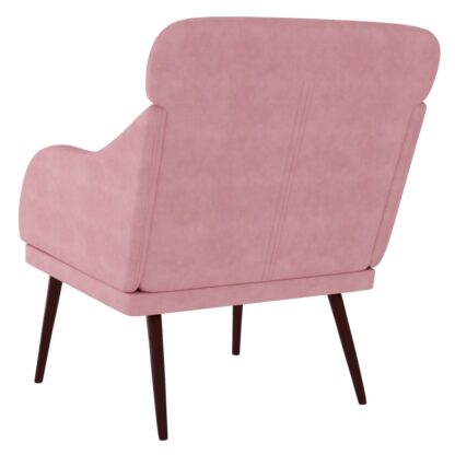 Sessel Rosa 63x76x80 cm Samt - Image 5