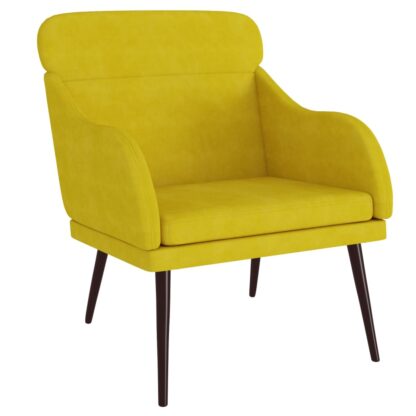 Sessel Gelb 63x76x80 cm Samt - Image 2