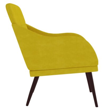 Sessel Gelb 63x76x80 cm Samt - Image 4