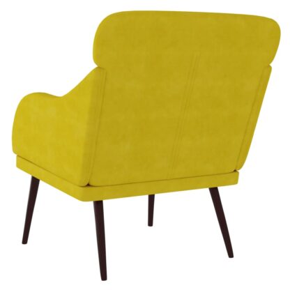 Sessel Gelb 63x76x80 cm Samt - Image 5