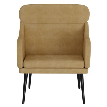 Sessel Braun 63x76x80 cm Samt - Image 3