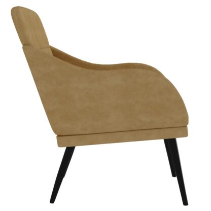 Sessel Braun 63x76x80 cm Samt - Image 4