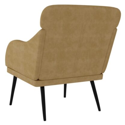 Sessel Braun 63x76x80 cm Samt - Image 5