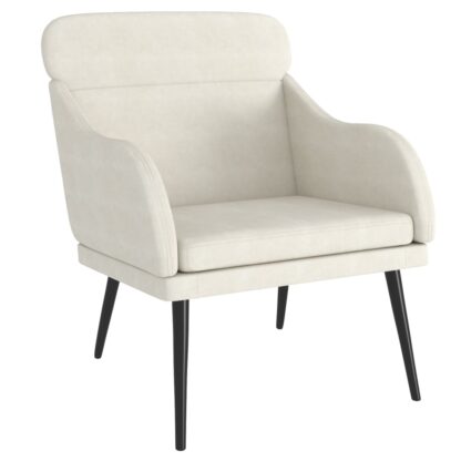 Sessel Creme 63x76x80 cm Samt - Image 2