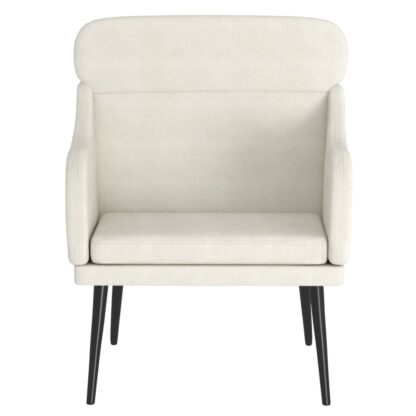 Sessel Creme 63x76x80 cm Samt - Image 3