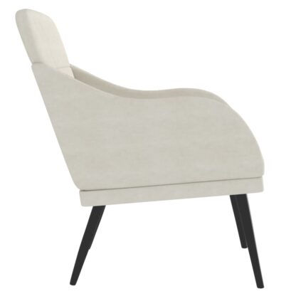 Sessel Creme 63x76x80 cm Samt - Image 4
