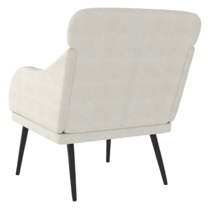 Sessel Creme 63x76x80 cm Samt - Image 5