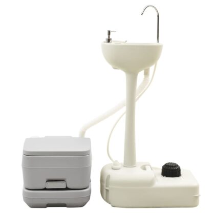 Tragbare Campingtoilette mit Waschbecken und Wasserbehälter - Image 3