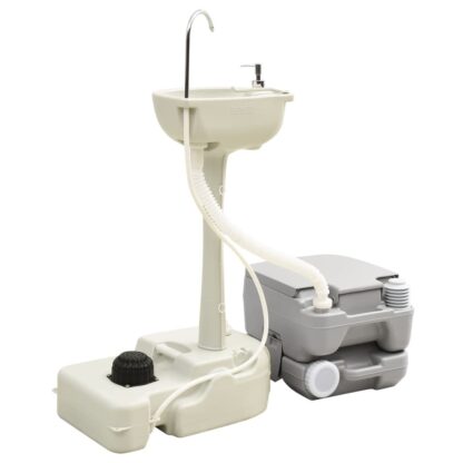 Tragbare Campingtoilette mit Waschbecken und Wasserbehälter - Image 4