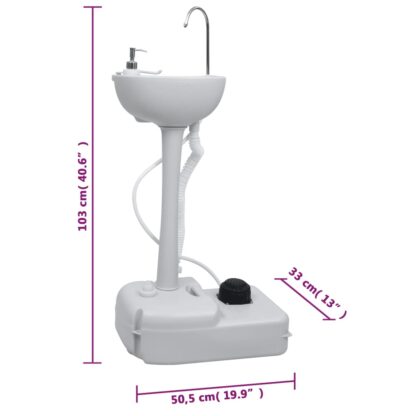 Tragbare Campingtoilette mit Waschbecken und Wasserbehälter - Image 10