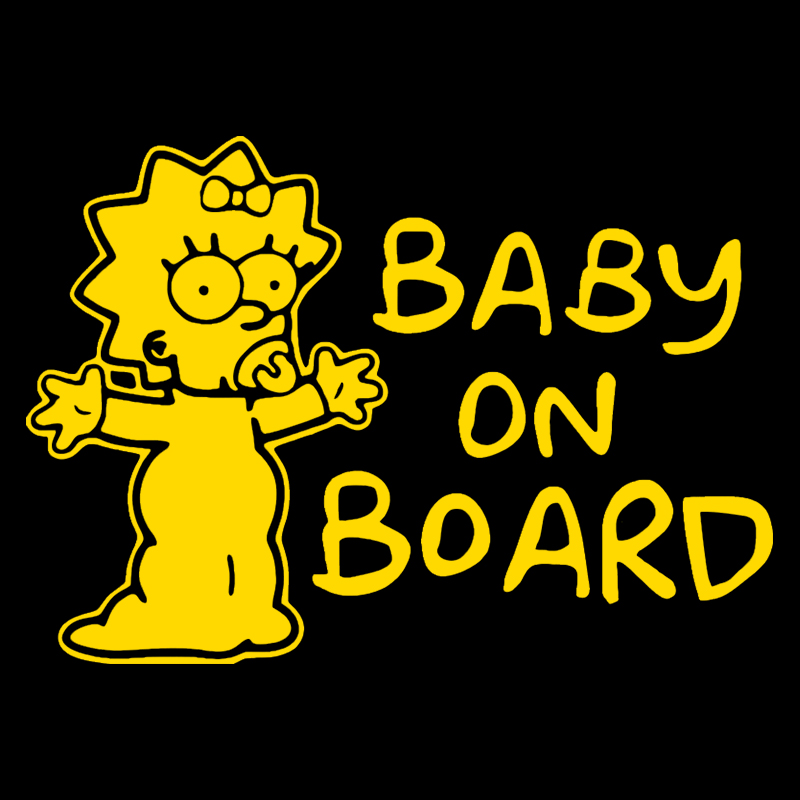 Aufkleber Baby On Board Maggie Simpson –