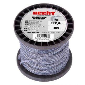 HECHT 10406024 2.4 mm x 60 m, Quadratischer Ersatzfaden DUAL POWER Rasentrimmer