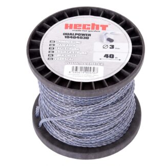 HECHT 10404030 3 mm x 40 m, Quadratischer Ersatzfaden DUAL POWER Rasentrimmer