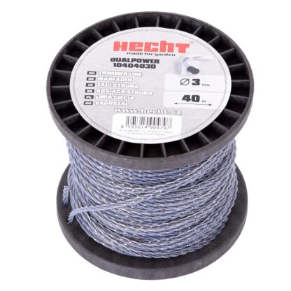 HECHT 10404030 3 mm x 40 m, Quadratischer Ersatzfaden DUAL POWER Rasentrimmer