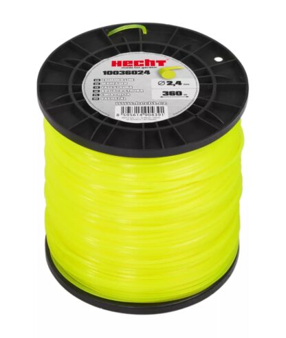 HECHT 10036024 2.4 mm x 360 m, Runder Ersatzfaden Rasentrimmer