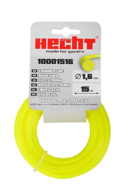 HECHT 10001516 1.6 mm x 15 m, Runder Ersatzfaden Rasentrimmer