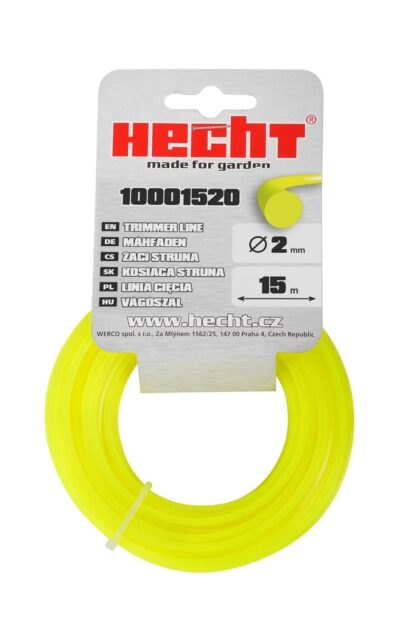 HECHT 10001520 2.0 mm x 15 m, Runder Ersatzfaden Rasentrimmer