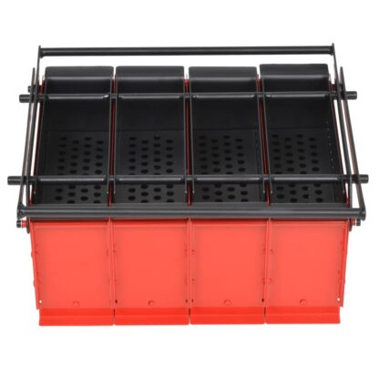 Papierbrikettpresse Stahl 38x31x18 cm Schwarz und Rot - Image 2