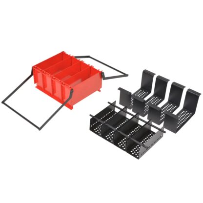 Papierbrikettpresse Stahl 38x31x18 cm Schwarz und Rot - Image 4