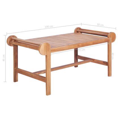 Couchtisch 100x50x45 cm Massivholz Teak - Image 7