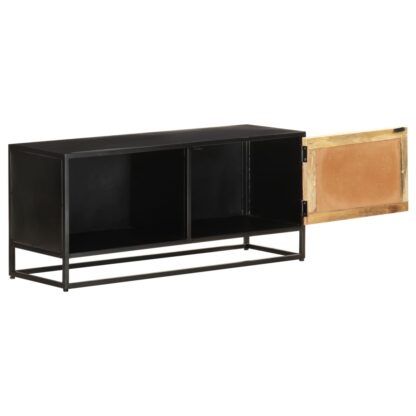 TV-Schrank 90x30x40 cm Raues Mangoholz - Image 3