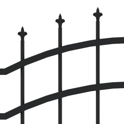 Gartenzaun mit Speerspitzen Schwarz 140 cm Stahl - Image 4