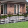 Gartenzaun mit Speerspitzen Schwarz 140 cm Stahl
