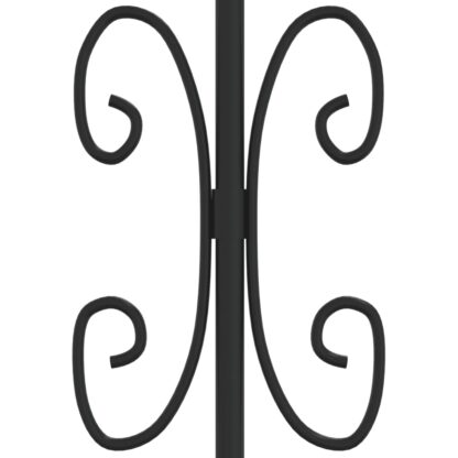Zauntor mit Speerspitzen Schwarz 305x120 cm Stahl - Image 5