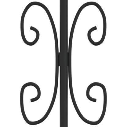 Zauntor mit Speerspitzen Schwarz 406x173 cm Stahl - Image 5
